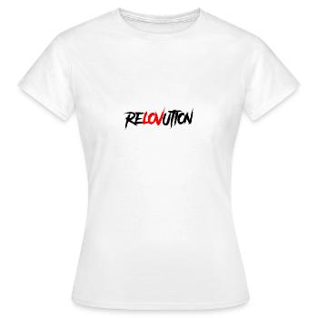 Relovution/ Revolution - T-shirt Femme - blanc - Devant - AI Model Female 172 dark (172cm)