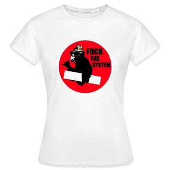 baiser le système - T-shirt Femme - blanc - Devant - AI Model Female 172 dark (172cm)