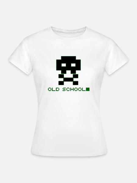 Old School Skull - Frauen T-Shirt - Weiß