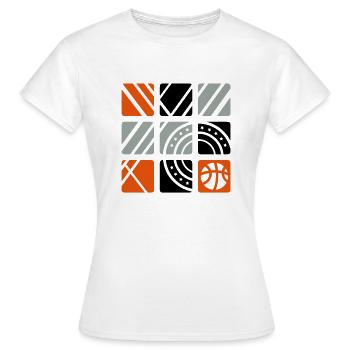 Basketball (Quadrate) - Frauen T-Shirt - Weiß - Vorne - AI Model Female 172 dark (172cm)