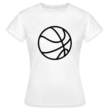 Basket-ball ordinaire - T-shirt Femme - blanc - Devant - AI Model Female 172 dark (172cm)