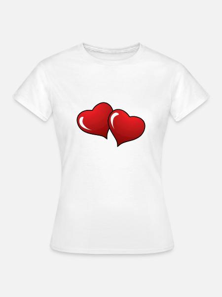 Hearts de - Frauen T-Shirt - Weiß