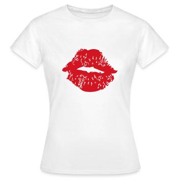 Kisses de - Frauen T-Shirt - Weiß - Vorne - AI Model Female 172 dark (172cm)