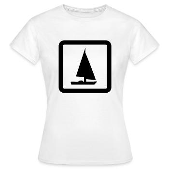 sailing boat - Women's T-Shirt - white - Front - AI Model Female 172 dark (172cm)