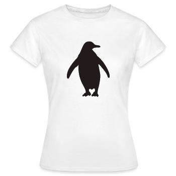 manchot - T-shirt Femme - blanc - Devant - AI Model Female 172 dark (172cm)