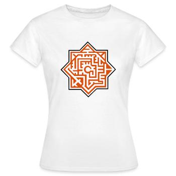 Mandala Labyrinth 2c - Frauen T-Shirt - Weiß - Vorne - AI Model Female 172 dark (172cm)