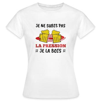 Apéro Shirt - Apéritif Cadeau - T-shirt Femme - blanc - Devant - AI Model Female 172 dark (172cm)
