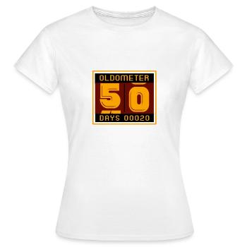 Oldometer, age indicator - Women's T-Shirt - white - Front - AI Model Female 172 dark (172cm)
