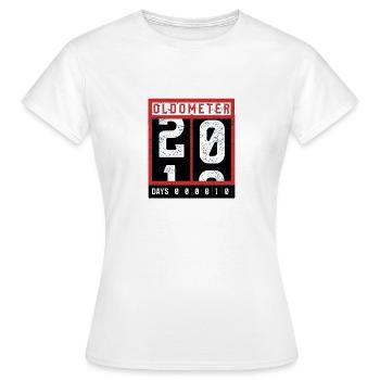 Oldometer, age indicator - Women's T-Shirt - white - Front - AI Model Female 172 dark (172cm)