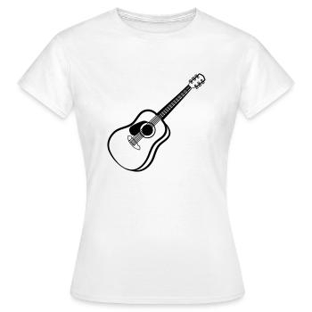 acoustic guitar - Women's T-Shirt - white - Front - AI Model Female 172 dark (172cm)