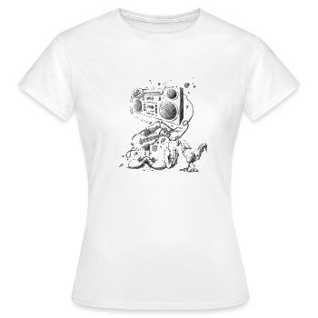 Conception de roche Ghetto Blaster - T-shirt Femme - blanc - Devant - AI Model Female 172 dark (172cm)