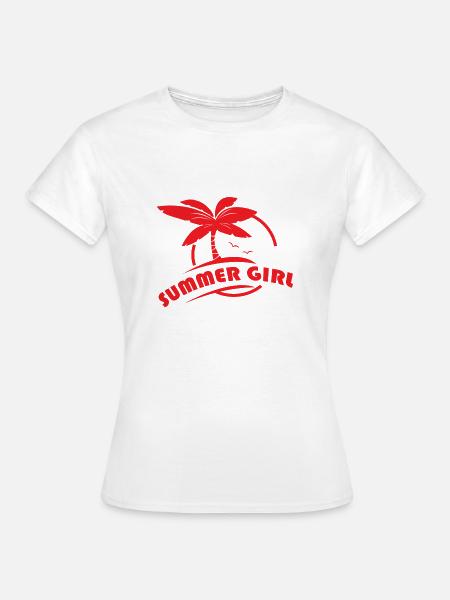 Summer Girl - Frauen T-Shirt - Weiß
