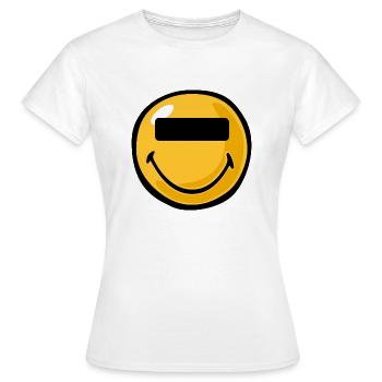 Smiley anonymous - T-shirt Femme - blanc - Devant - AI Model Female 172 dark (172cm)