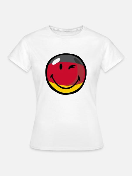 Smiley Germany - Frauen T-Shirt - Weiß