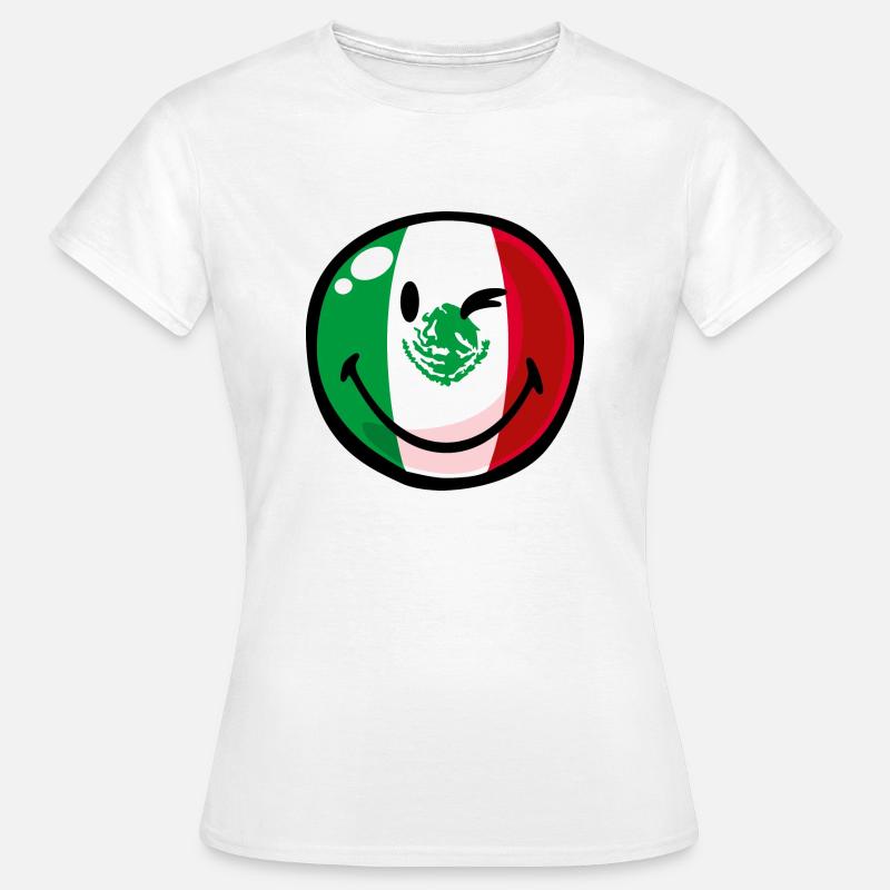 Smiley Mexico - Maglietta da donna - bianco