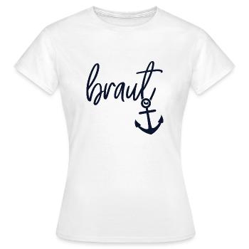 JGA Shirts | Braut | Stilvoll - Frauen T-Shirt - Weiß - Vorne - AI Model Female 172 dark (172cm)