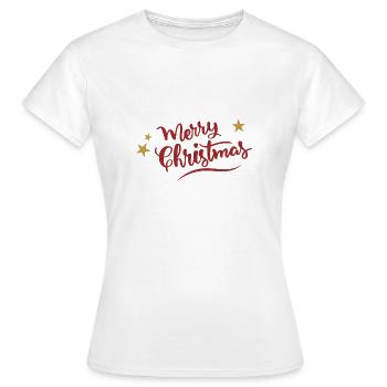 Joyeux Noël Joyeux Noël Cadeau - T-shirt Femme - blanc - Devant - AI Model Female 172 dark (172cm)