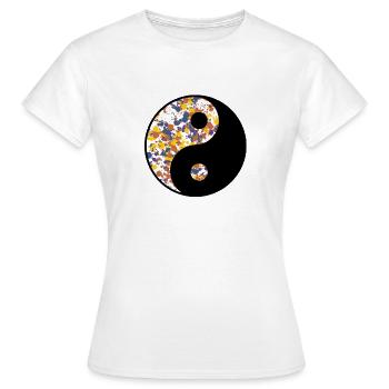 Yin Yang, éclaboussures de couleur, couleur, - T-shirt Femme - blanc - Devant - AI Model Female 172 dark (172cm)
