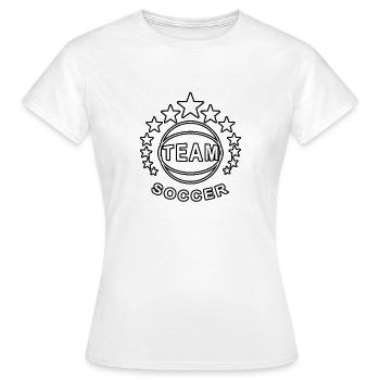 Équipe de football - T-shirt Femme - blanc - Devant - AI Model Female 172 dark (172cm)