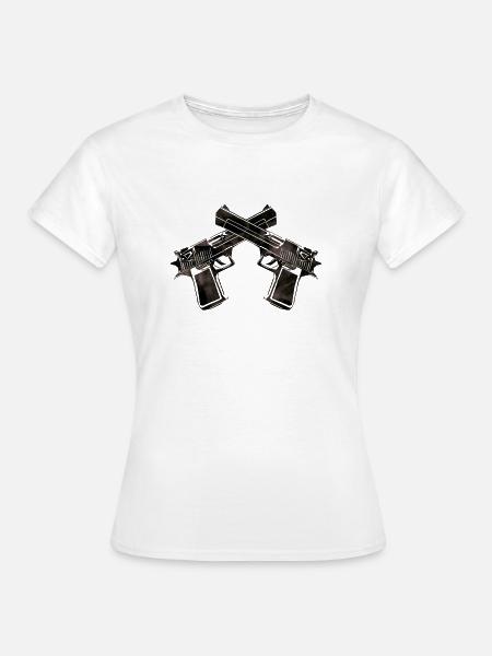 guns design - Frauen T-Shirt - Weiß