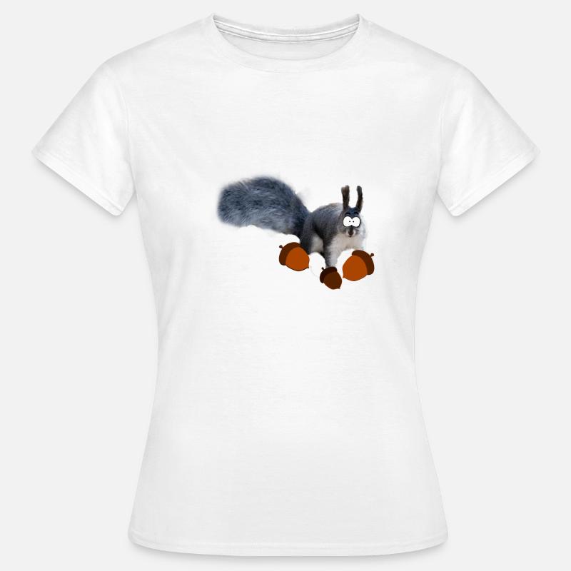 Comic Eichhörnchen - Frauen T-Shirt - Weiß