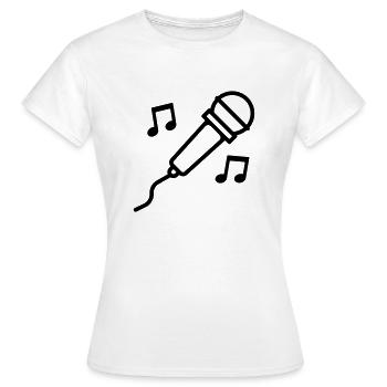 singen - Frauen T-Shirt - Weiß - Vorne - AI Model Female 172 dark (172cm)