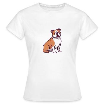 Bulldog - Frauen T-Shirt - Weiß - Vorne - AI Model Female 172 dark (172cm)
