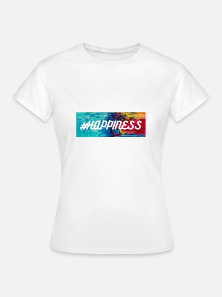 #happiness - Frauen T-Shirt - Weiß