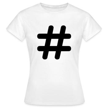 Hashtag - Women's T-Shirt - white - Front - AI Model Female 172 dark (172cm)