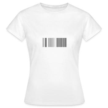 Barcode Klassik ! - Frauen T-Shirt - Weiß - Vorne - AI Model Female 172 dark (172cm)