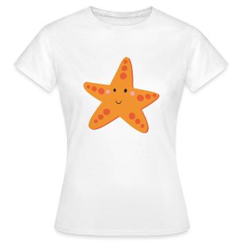 Seestern - Frauen T-Shirt - Weiß - Vorne - AI Model Female 172 dark (172cm)