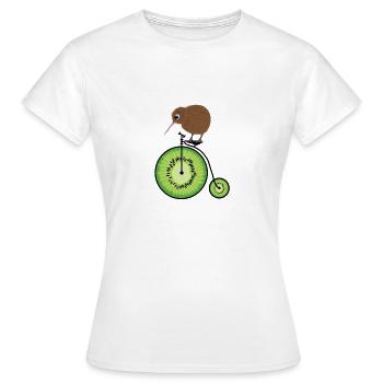 Kiwivogel Zweirad Kiwifrucht Neuseeland Shirt - Frauen T-Shirt - Weiß - Vorne - AI Model Female 172 dark (172cm)
