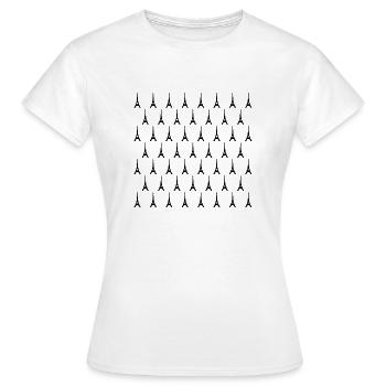 tour Eiffel - T-shirt Femme - blanc - Devant - AI Model Female 172 dark (172cm)