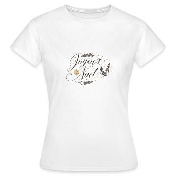 Joyeux Noel - Frauen T-Shirt - Weiß - Vorne - AI Model Female 172 dark (172cm)