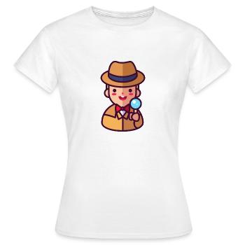 Detektiv - Frauen T-Shirt - Weiß - Vorne - AI Model Female 172 dark (172cm)