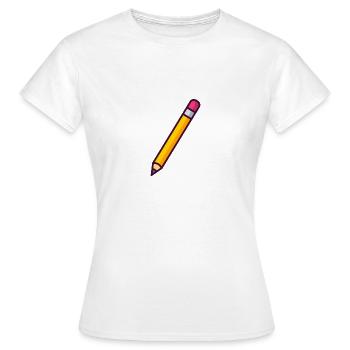 Stift - Bleistift - Frauen T-Shirt - Weiß - Vorne - AI Model Female 172 dark (172cm)