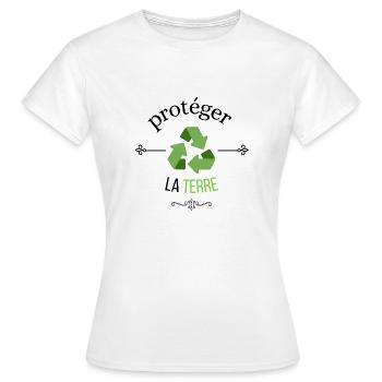 sauver la terre- écologie - T-shirt Femme - blanc - Devant - AI Model Female 172 dark (172cm)