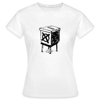 Élection, urne, vote - T-shirt Femme - blanc - Devant - AI Model Female 172 dark (172cm)