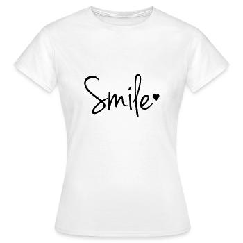 Sourire - T-shirt Femme - blanc - Devant - AI Model Female 172 dark (172cm)