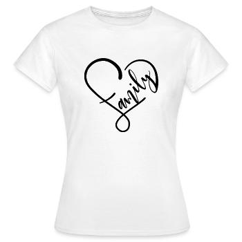 family - Women's T-Shirt - white - Front - AI Model Female 172 dark (172cm)
