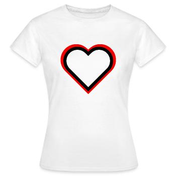 coeur amoureux je t'aime cadeau couple - T-shirt Femme - blanc - Devant - AI Model Female 172 dark (172cm)