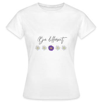 Be different - T-shirt Femme - blanc - Devant - AI Model Female 172 dark (172cm)
