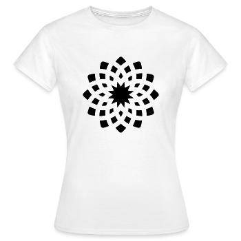chakra Yoga Signe - T-shirt Femme - blanc - Devant - AI Model Female 172 dark (172cm)