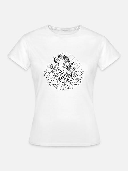 Einhorn Mädchen Geschenk - Frauen T-Shirt - Weiß