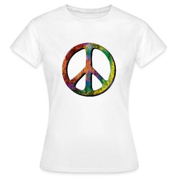 Peace - T-shirt Femme - blanc - Devant - AI Model Female 172 dark (172cm)