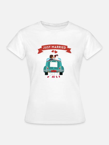 Just married - Frauen T-Shirt - Weiß