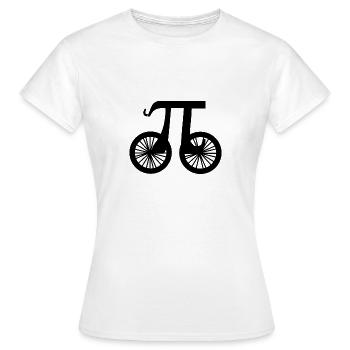 Math Symbol Pi Fahrrad Radfahren lustige Geschenk - Frauen T-Shirt - Weiß - Vorne - AI Model Female 172 dark (172cm)