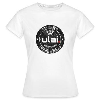 GI-TOWN Streetwear - Ulai - vintage retro - T-shirt Femme - blanc - Devant - AI Model Female 172 dark (172cm)