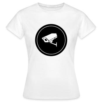Caméra de surveillance - T-shirt Femme - blanc - Devant - AI Model Female 172 dark (172cm)