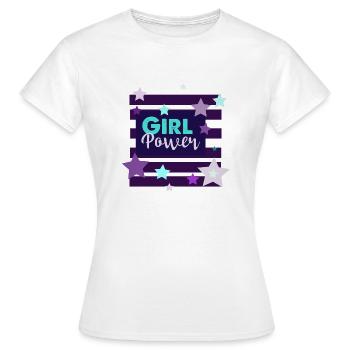 Girl Power - Women's T-Shirt - white - Front - AI Model Female 172 dark (172cm)